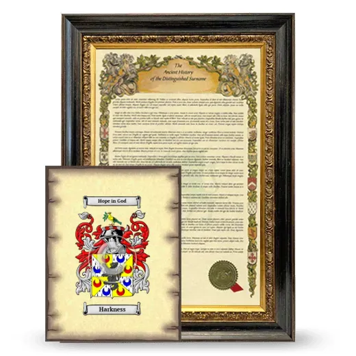 Harkness Framed History and Coat of Arms Print - Heirloom