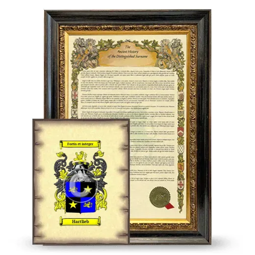 Hartlieb Framed History and Coat of Arms Print - Heirloom