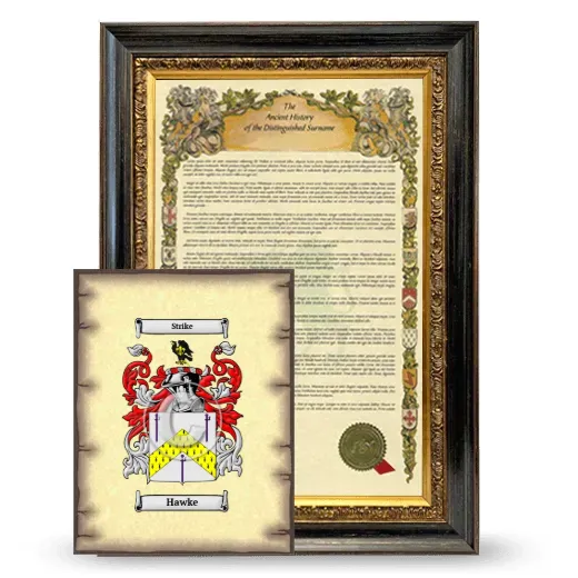 Hawke Framed History and Coat of Arms Print - Heirloom