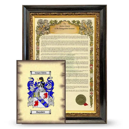 Hayzlett Framed History and Coat of Arms Print - Heirloom