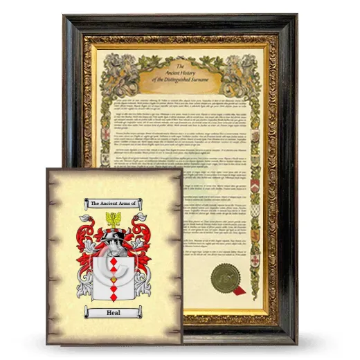 Heal Framed History and Coat of Arms Print - Heirloom