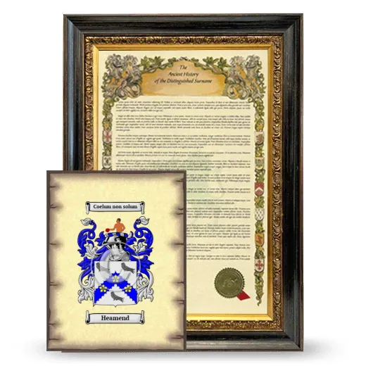 Heamend Framed History and Coat of Arms Print - Heirloom