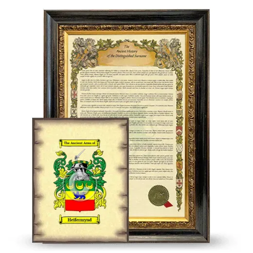 Heifermynd Framed History and Coat of Arms Print - Heirloom