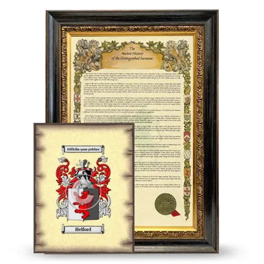Helford Framed History and Coat of Arms Print - Heirloom