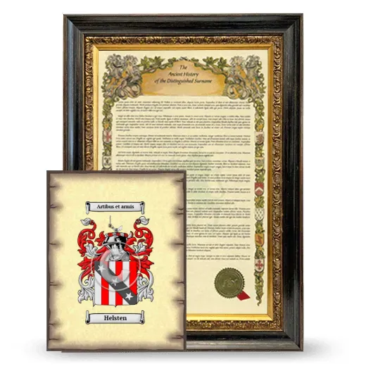 Helsten Framed History and Coat of Arms Print - Heirloom