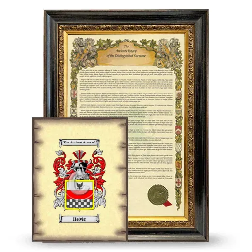 Helvig Framed History and Coat of Arms Print - Heirloom