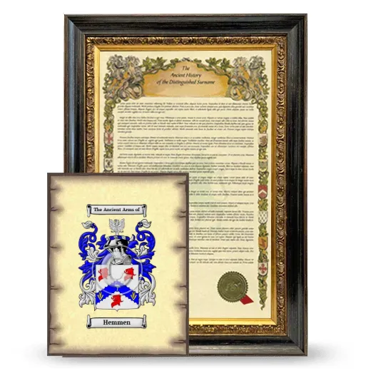 Hemmen Framed History and Coat of Arms Print - Heirloom