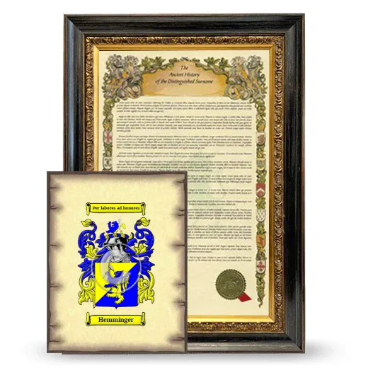 Hemminger Framed History and Coat of Arms Print - Heirloom