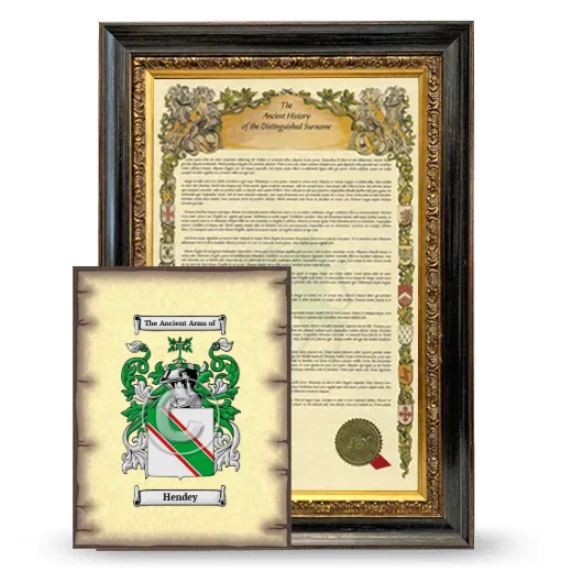 Hendey Framed History and Coat of Arms Print - Heirloom