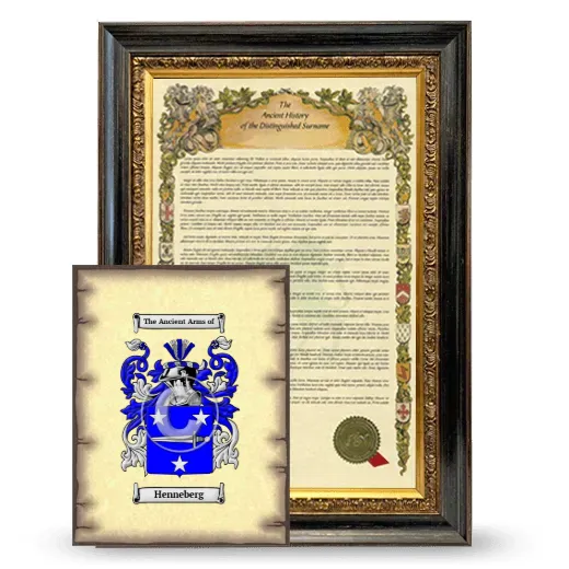 Henneberg Framed History and Coat of Arms Print - Heirloom