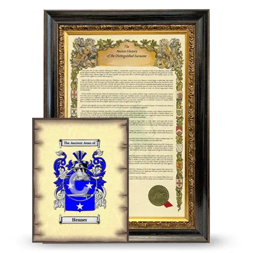 Henner Framed History and Coat of Arms Print - Heirloom
