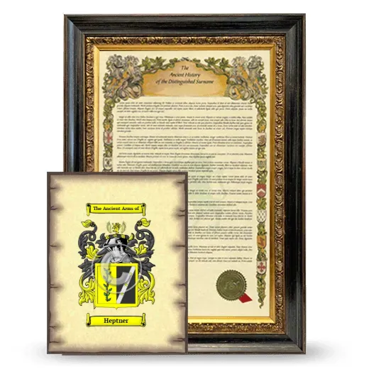 Heptner Framed History and Coat of Arms Print - Heirloom