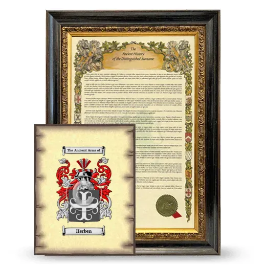 Herben Framed History and Coat of Arms Print - Heirloom