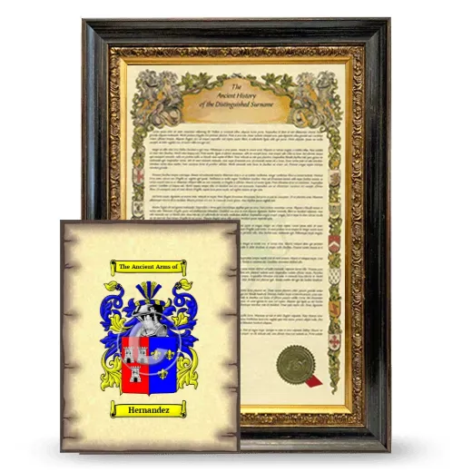 Hernandez Framed History and Coat of Arms Print - Heirloom