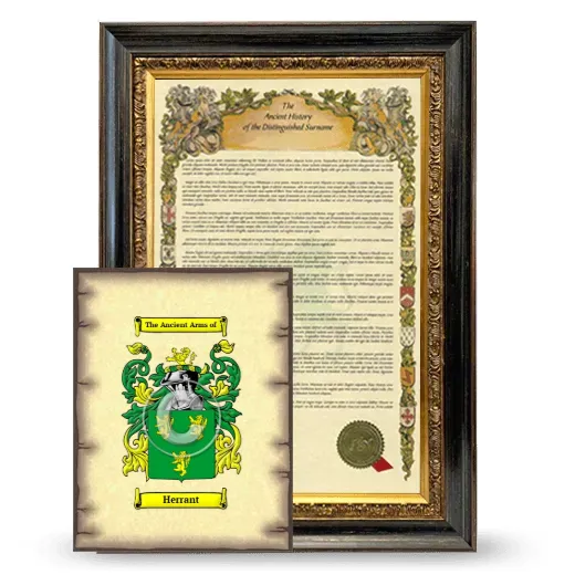 Herrant Framed History and Coat of Arms Print - Heirloom