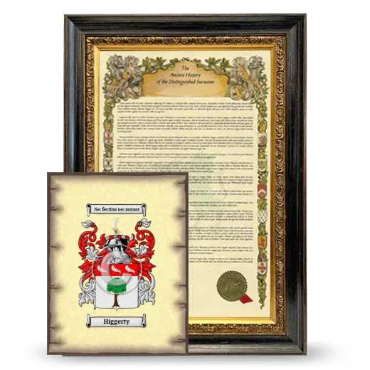 Higgerty Framed History and Coat of Arms Print - Heirloom