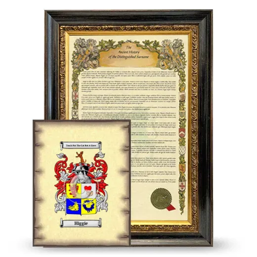 Higgie Framed History and Coat of Arms Print - Heirloom
