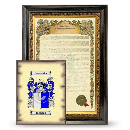 Higmand Framed History and Coat of Arms Print - Heirloom