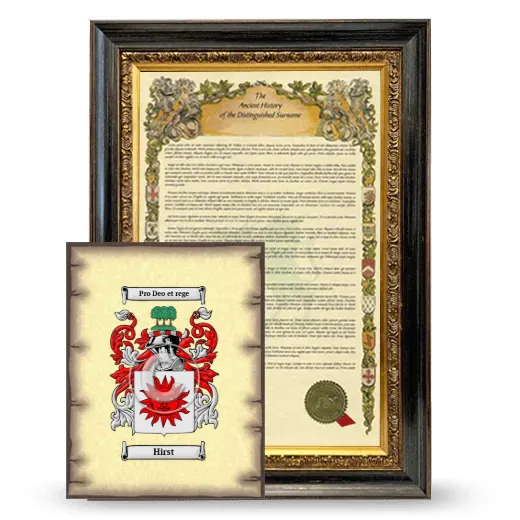 Hirst Framed History and Coat of Arms Print - Heirloom