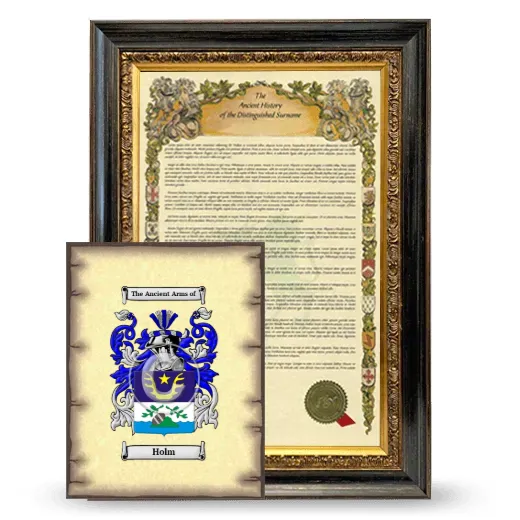 Holm Framed History and Coat of Arms Print - Heirloom