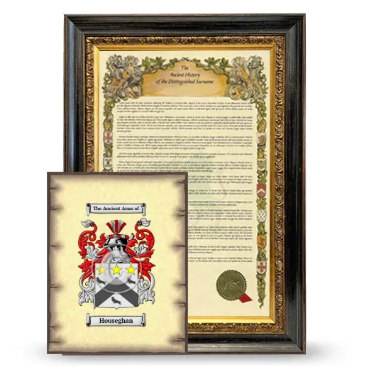 Houseghan Framed History and Coat of Arms Print - Heirloom