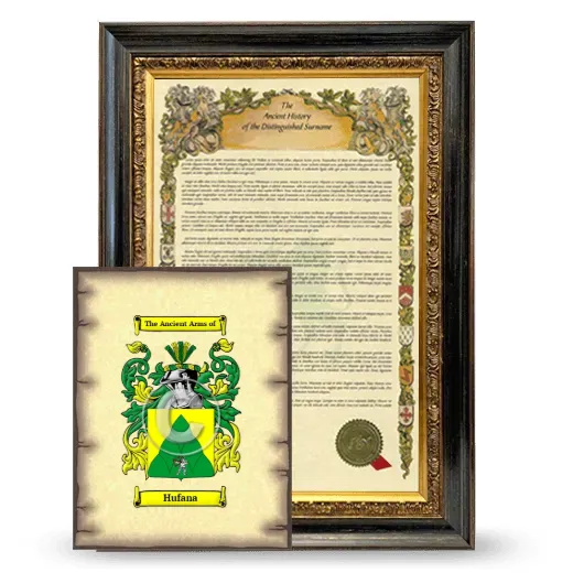 Hufana Framed History and Coat of Arms Print - Heirloom