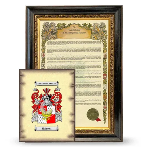 Huiston Framed History and Coat of Arms Print - Heirloom