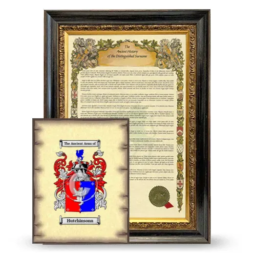 Hutchinsonn Framed History and Coat of Arms Print - Heirloom