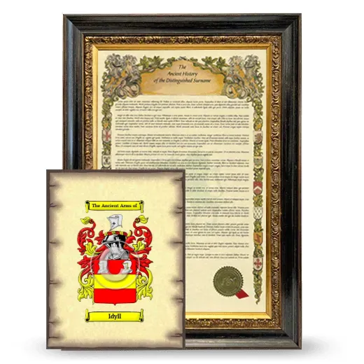 Idyll Framed History and Coat of Arms Print - Heirloom