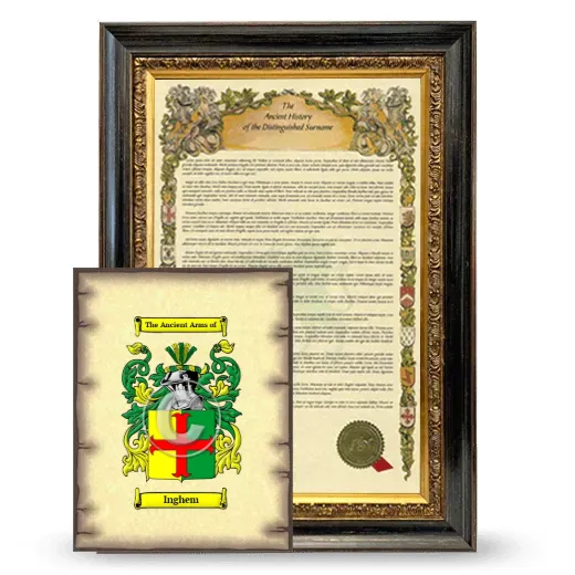 Inghem Framed History and Coat of Arms Print - Heirloom