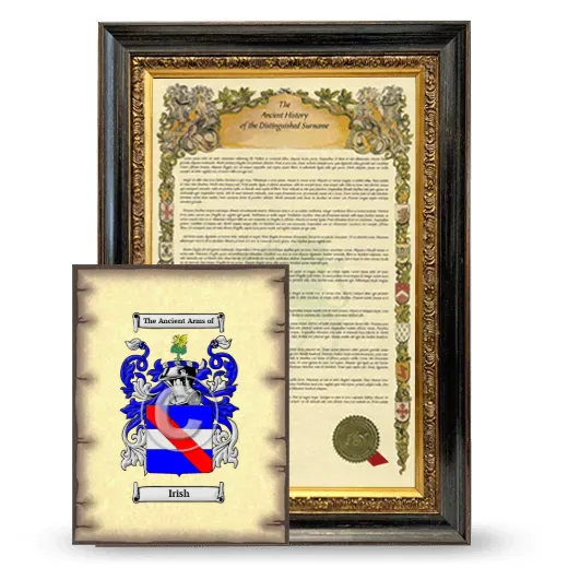 Irish Framed History and Coat of Arms Print - Heirloom
