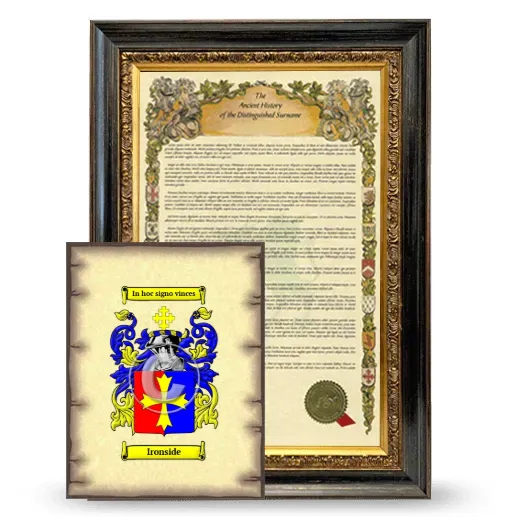 Ironside Framed History and Coat of Arms Print - Heirloom