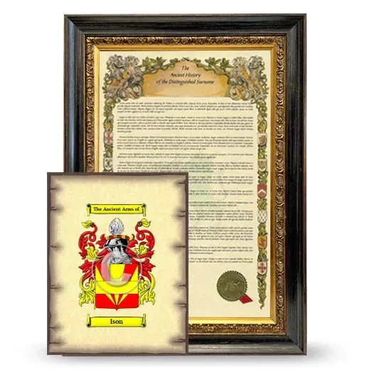 Ison Framed History and Coat of Arms Print - Heirloom