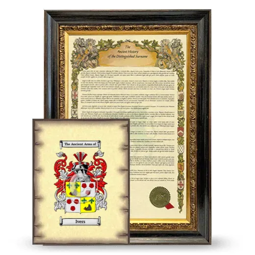 Ivers Framed History and Coat of Arms Print - Heirloom