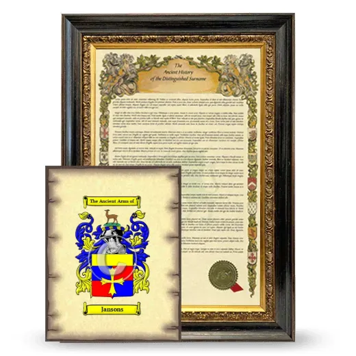 Jansons Framed History and Coat of Arms Print - Heirloom