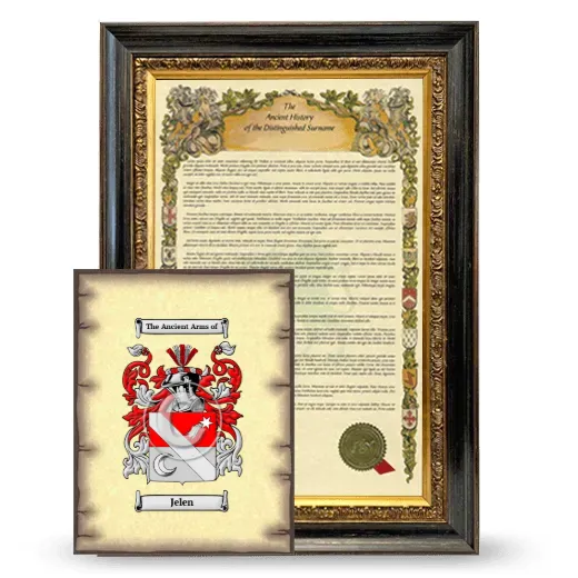 Jelen Framed History and Coat of Arms Print - Heirloom