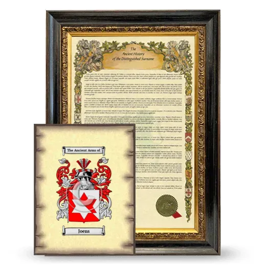 Joens Framed History and Coat of Arms Print - Heirloom