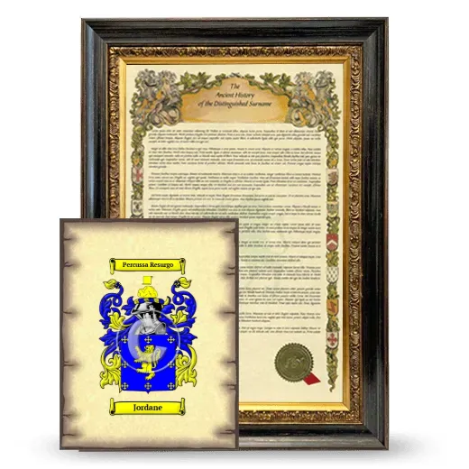 Jordane Framed History and Coat of Arms Print - Heirloom