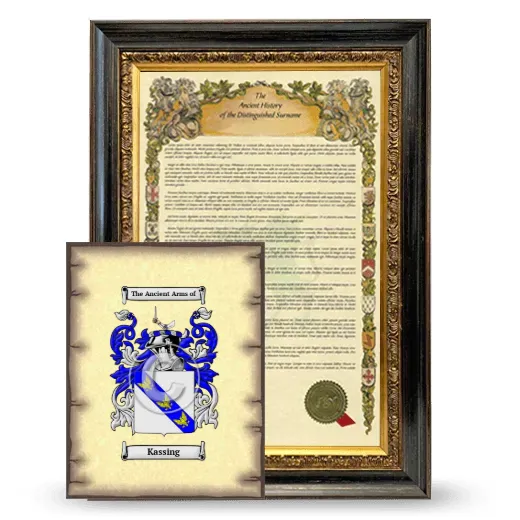 Kassing Framed History and Coat of Arms Print - Heirloom