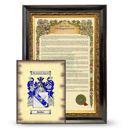 Keckes Framed History and Coat of Arms Print - Heirloom