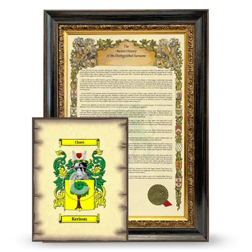 Kerison Framed History and Coat of Arms Print - Heirloom
