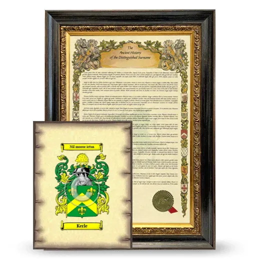 Kerle Framed History and Coat of Arms Print - Heirloom