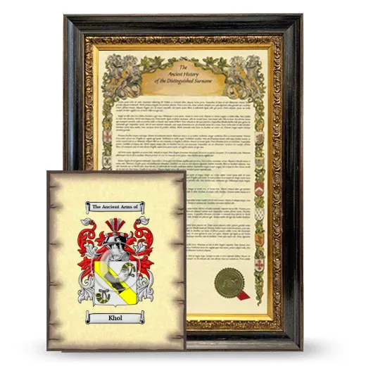 Khol Framed History and Coat of Arms Print - Heirloom