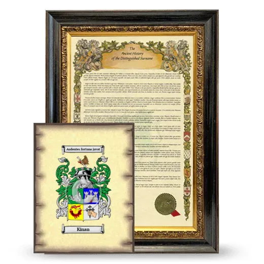 Kinan Framed History and Coat of Arms Print - Heirloom