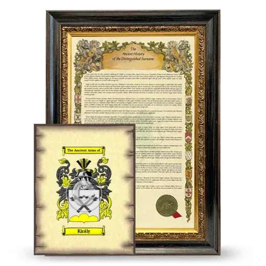 Király Framed History and Coat of Arms Print - Heirloom
