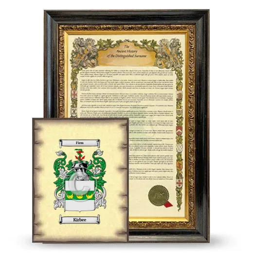 Kirbee Framed History and Coat of Arms Print - Heirloom