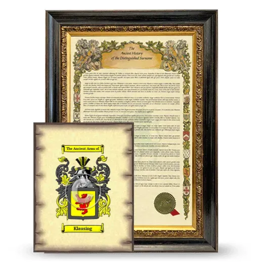 Klausing Framed History and Coat of Arms Print - Heirloom