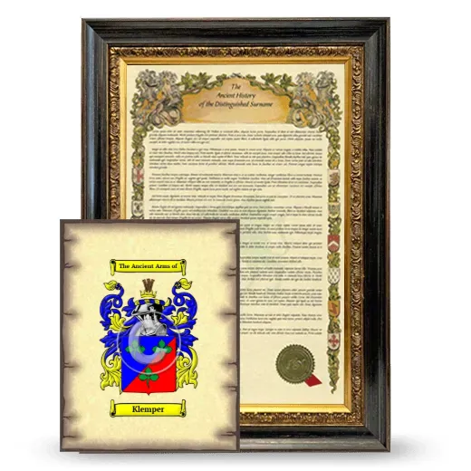 Klemper Framed History and Coat of Arms Print - Heirloom