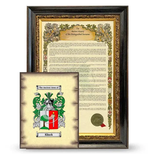 Klinck Framed History and Coat of Arms Print - Heirloom