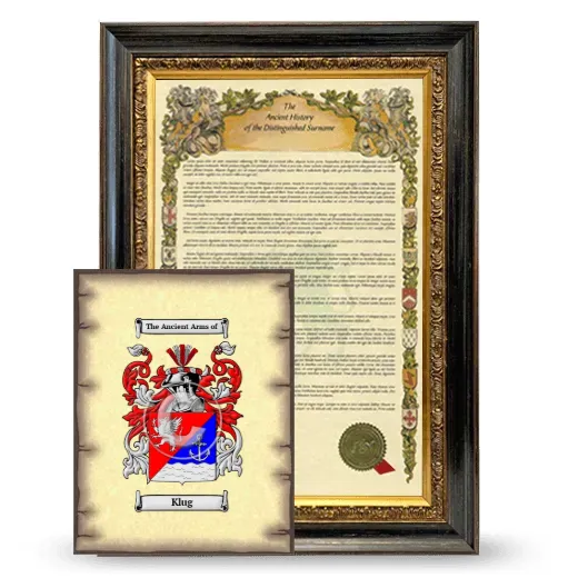 Klug Framed History and Coat of Arms Print - Heirloom